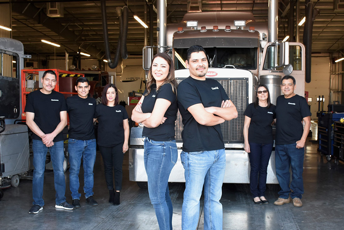 David Ruelas, owner, Fast Mobile Service with sister Fatima and family